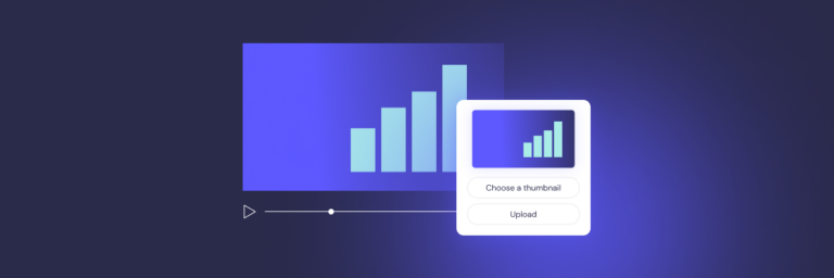 Bar graph being selected as a thumbnail image for upload on the Biteable video maker digital interface.