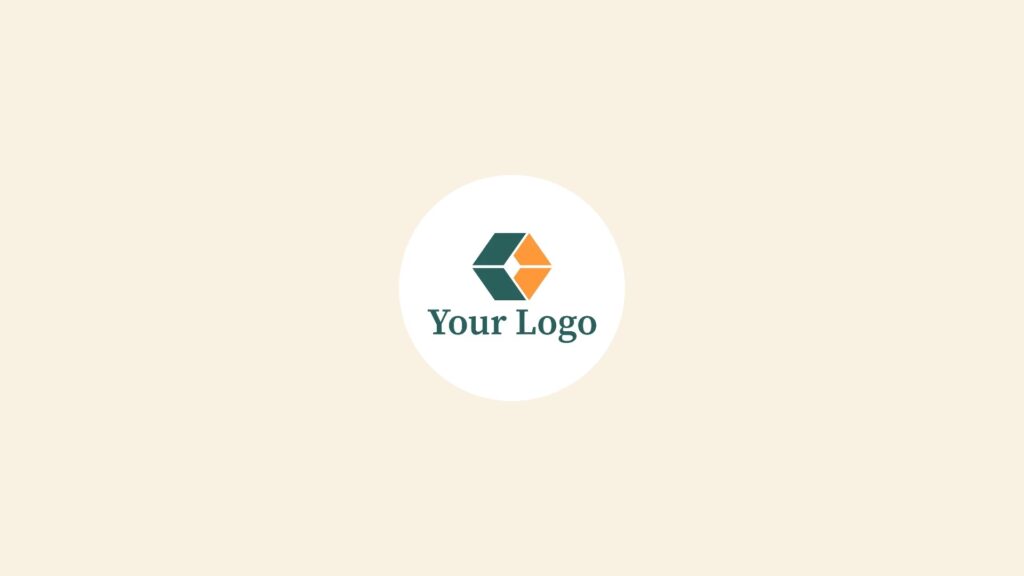 A simple logo design featuring an abstract, multicolored geometric icon centered above the words "Biteable video maker" on a pale background.